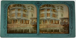 Paris.Exposition Universelle 1900.Resta.du Pavillon Bleu.Tissue.Photo Stereo E.H - Picture 1 of 4