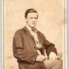 1865 Shelburne Falls, Mass. Young Man CdV Photo Card w/ 3c Stamp J.K. Patch H6