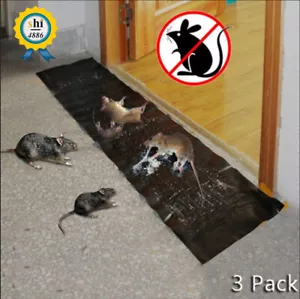 3 Pack Large Mice Mouse Glue Traps Rodent Catcher Rat Board Indoor Super Sticky - Picture 1 of 11