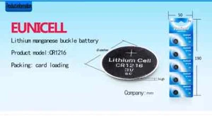 5 CR1216 EUNICELL CR-1216 3V LITHIUM BATTERIES BATTERY WATCH REMOTE SHIP SYDNEY - Picture 1 of 1