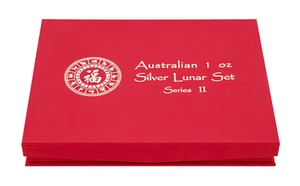 Caja de monedas Lunar serie II para 12x 1 oz plata 2008-2019 artículo de segunda mano - Imagen 1 de 5