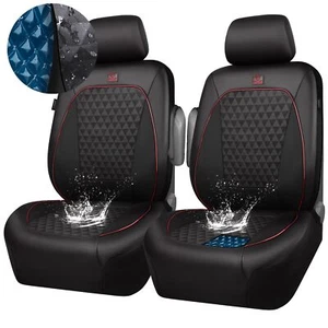 Leather Car Seat Covers Gel Wetsuit PU Front Seat Cover Waterproof EVA 2pcs A... - Picture 1 of 7