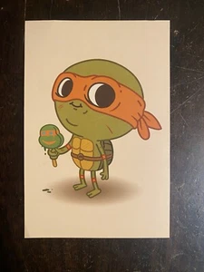 SDCC 2014 Postkarte Teenage Mutant Ninja Turtles Michelangelo 90er Ice Cream Mondo - Bild 1 von 7