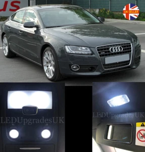 Audi A5 S5 B8 Sportback Voll Weiß LED Innenbeleuchtung Upgrade + Kennzeichen - Bild 1 von 4