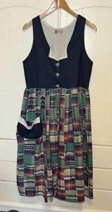 Vintage Handmade by Julia Lysholm dress,plaid,Small,good condition - Picture 1 of 7