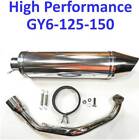 Fits Jonway Gator 125cc YY125T-2A,   Scooter High Performance Exhaust - Chrome