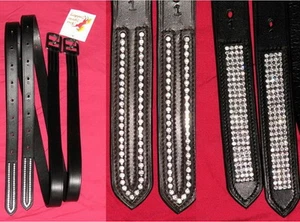 FSS IMPRESIONANTE Cuero Suave Largo Silla de Silla de Montar Brillante Pieles NUEVO - Imagen 1 de 17