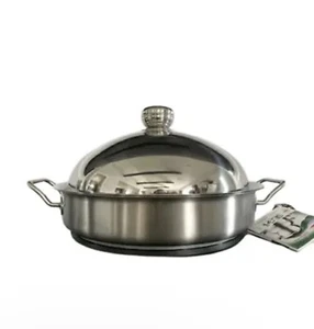 SILGA TEKNIKA 200428 Stainless Steel 28 Cm/11.5”Braiser & Dome Lid Made In Italy - Picture 1 of 7