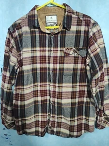 Legendary Whitetails Mens Button Front Flannel Shirt Large Long Sleeve - Picture 1 of 11