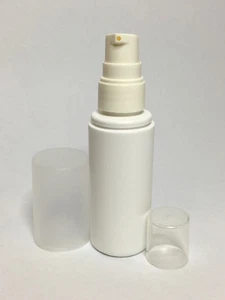 Leere 50 ml Flaschen mit Überverschluss und weißem Lotion Pumpdeckel und Verschluss *BELIEBIGE MENGE* - Bild 1 von 3