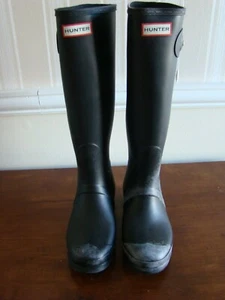 Hunter Mujer Original Zapatos Altos EE. UU. 9 M Negro Botas de Lluvia Nuevo REINO UNIDO 7 EU 40/41 - Imagen 1 de 8
