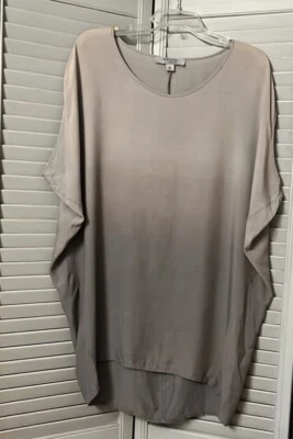 Ruff Hewn Sleeveless Ombré Tunic Blouse, Shades Of Gray, Lightweight, Size M - Image 1 of 4