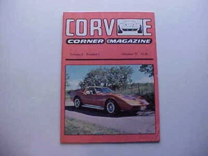 Chevrolet CORVETTE CORNER Magazine October 1977--rare 1963 found cars, '73 cover - Picture 1 of 1