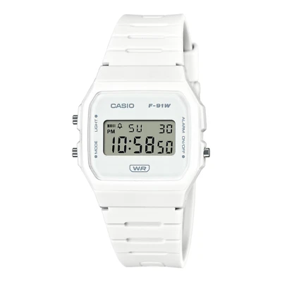 Casio F91WB-7A,   7 Year Battery Chronograph Watch, White Resin Strap, Alarm - Image 1 of 2