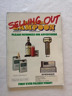 National Lampoon Magazine December 1976  Foldout Pinup patronize our advertisers - Image 1 of 4