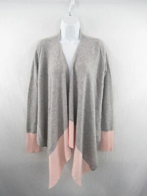 Suéter cárdigan abierto Only Mine para mujer 100 % cachemir cascada talla M #K977 Foto 1 de 4