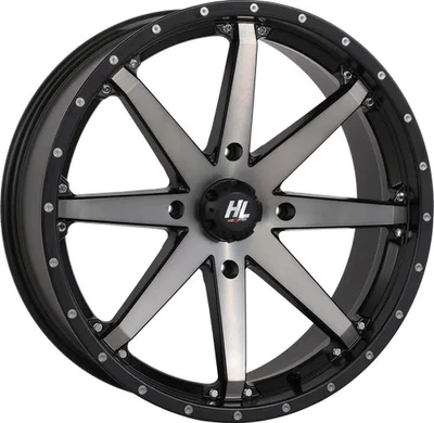 Roda fosca preta fumaça 20x7 4/156 4+3 10mm Polaris RZR XP 4 1000 4x4 15 - Imagem 1 de 3