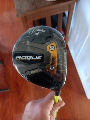 Callaway Rogue ST Max 18* 5-wood w/ FGS Diamond Tour Golf Yellow (S) - Brand New - Image 1 of 4