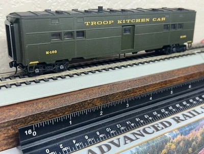 MILITAR SEGUNDA GUERRA MUNDIAL PULLMAN "COCINA TROPA" 50 pies con DETALLE INTERIOR ESCALA HO DORADO NUEVO Foto 1 de 4