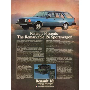 Vintage 1981 Renault 18i Sportswagon Advertisement Car Promo Wall Art Print Ad - Picture 1 of 1