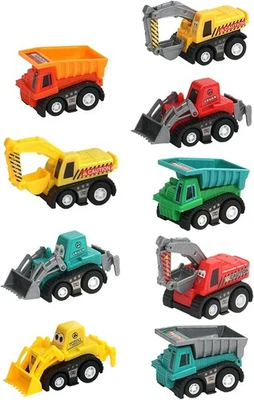 Coches de juguete de construcción Fajiabao para niños pequeños de 3+ años juguetes mini tirar hacia atrás  Foto 1 de 4