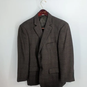 Pronto Uomo Platinum Notch Collar Two Button Front Coat Blazer Brown 44 Short - Picture 1 of 9