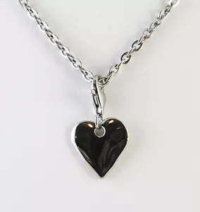 Shiny Stainless Steel Heart 18X18mm Necklace 18"Stainless Steel Chain w/ Lobster - Picture 1 of 2