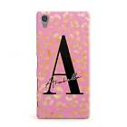 Personalised Pink & Gold Leopard Print Sony Case For Sony Phones