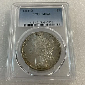1881-O $ 1 Morgan Silberdollar PCGS MS62 Gnumismatiker GnuCoins - Bild 1 von 5
