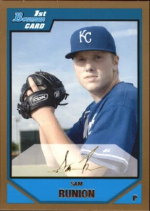2007 Bowman Draft Picks Gold SP #BDPP20 Sam Runion Rookie Kansas City Royals - Picture 1 of 1