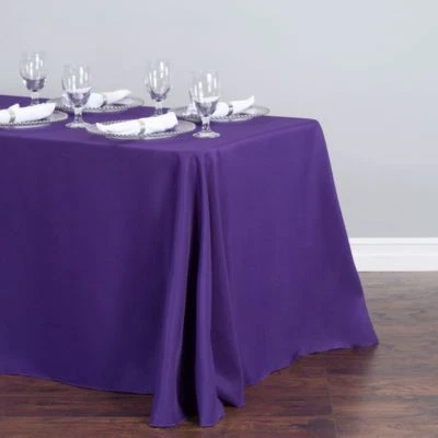 LinenTablecloth 90 x 156 in. Rect Poly Tablecloths,33 Color! Wedding Event Party - Image 1 of 4