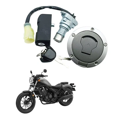 For Honda Rebel CMX300 500 2020~2025 Ignition Switch Fuel Gas Tank Cap Lock Set - Image 1 of 4