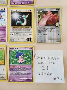 Pokemon Card Lot Of 21 (#P3) - Cards from different years, base cards, metallic. - Picture 1 of 6