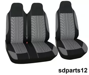 Für Fiat Scudo Ducato Bezüge Sitz- Grau Schwarz 2+1 Kopfstüze Integrierte - Afbeelding 1 van 5