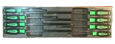 New Snapon™ Instinct Green Soft Handled 8pc Cabinet Screwdriver SET SGDXL80BG - image 1 of 4