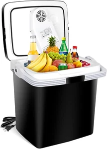 Mini Fridge Electric Cooler and Warmer for Car- 12V DC Car Refrigerator with Aut - Picture 1 of 9