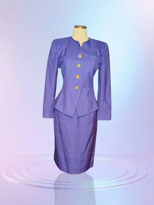 CASUAL CORNER 2 piezas Traje de Negocios Falda Blazer Chaqueta Conjunto Púrpura Para Mujer 8 De Colección Foto 1 de 4