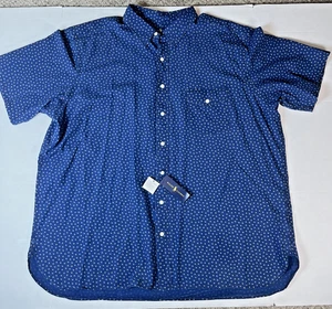 Ralph Lauren 2XB Hombre Manga Corta Botones Azul Estampado Estrella NUEVO CON ETIQUETAS Noche Casal - Imagen 1 de 3