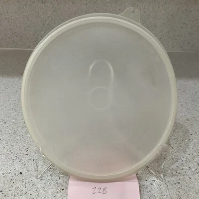 Tupperware 228 Vintage Redondo Tapa Transparente Pestaña Tipo X Foto 1 de 3