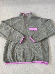 Patagonia Damen leichter Synchilla Snap-T Fleecepullover Größe XL grau - Bild 1 von 7