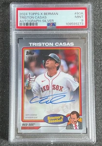 2024 Topps X Berman automático plateado/99 casas Triston #80A PSA como nuevo 9 - Imagen 1 de 12