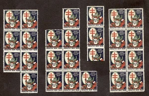 U.S. WX26 1920 MERRY CHRISTMAS STAMPS LOT of 25 MNH inc.13 MISPERFS - Imagen 1 de 8