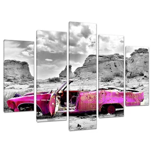 Set of 5 Piece Pink Canvas Wall Art Pictures Girls Bedroom Prints 5145 - Picture 1 of 1