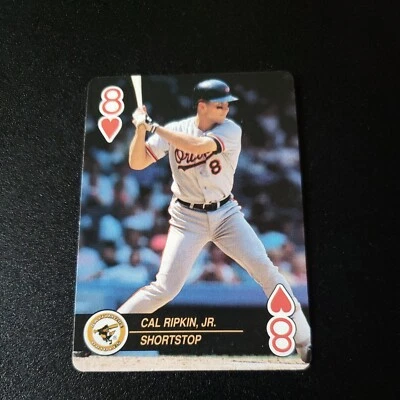 1992 U.S. Playing Card Co. Baseball Aces 8 of Hearts Cal Ripken Jr. Orioles - Image 1 of 4