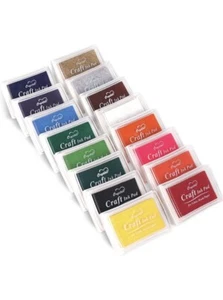16 Colors Washable Ink Pads for Kids Rubber Stamps, Finger Painting Crafts Gift - Picture 1 of 6