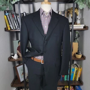 Gianfranco Ruffini Italy Men's Sport Coat Black Herringbone Wool Cashmere 43R - Picture 1 of 19