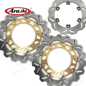 GOLD Front Rear Brake Rotor Disc For Yamaha YZF R6 1999-2002 / YZF R1 2002 2003 - Picture 1 of 13