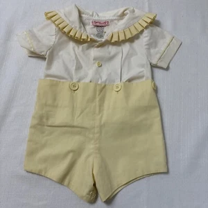 Pantalones Elegantes Vintage Lynley Designs of New Orleans Niños 9-12 mos 15-18 libras Amarillo - Imagen 1 de 12