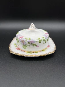 Royal Stafford Columbine Bone China piatto burro ricoperto floreale Inghilterra - Foto 1 di 8