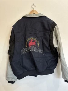 RARA Chaqueta Universitaria Reno Rodeo Años 90 Bordada EE. UU. Talla Grande - Imagen 1 de 16
